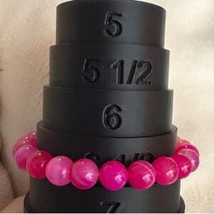 Vibrant Pink Beaded Bracelet
